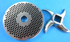 SET #42 x 3/16" 4.5 mm Hobart Cabelas Carnivore Biro Meat Grinder Plate & knife