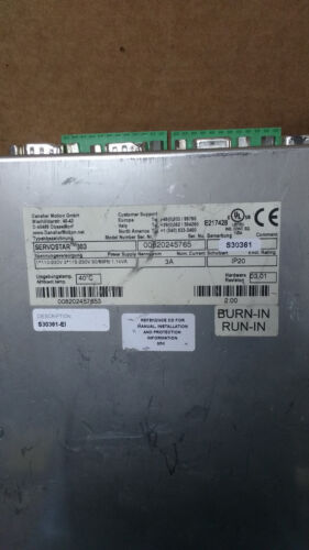 KOLLMORGEN SERVOSTAR S310 S31061 USED POWERS ON - Picture 4 of 7