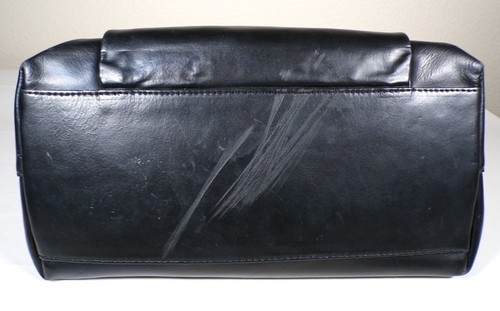 Carpisa Vera Pelle Black Italian Leather Bag Medium Purse Handbag - Picture 3 of 6