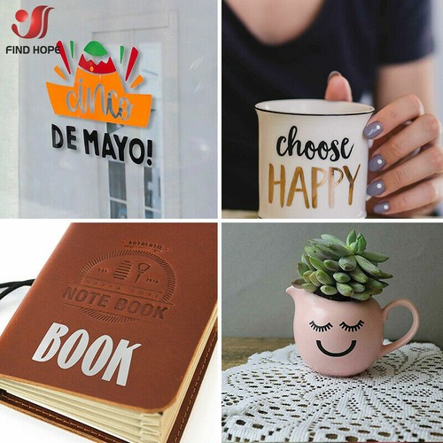 Colorful Adhesive Craft Vinyl Sticky Back Plastic Laptop Glass Decal Stickers - Picture 5 of 31