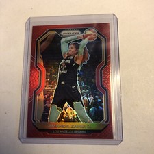 2021 Panini Prizm WNBA Amanda Zahui B Red Prizm #246/299 Los Angeles Sparks