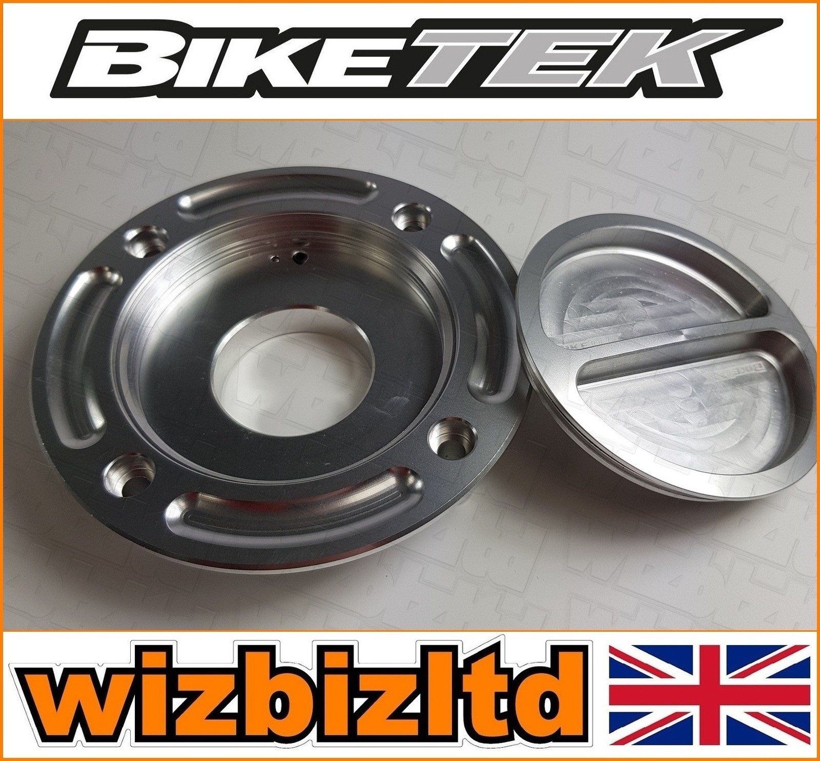 Biketek Silver Keyless Screw Fuel Cap (Gas Cap) Suzuki SV 650S 1999