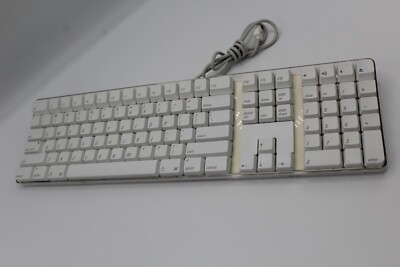 Genuine USB Wired Apple Keyboard A1048 with Two USB Ports Used