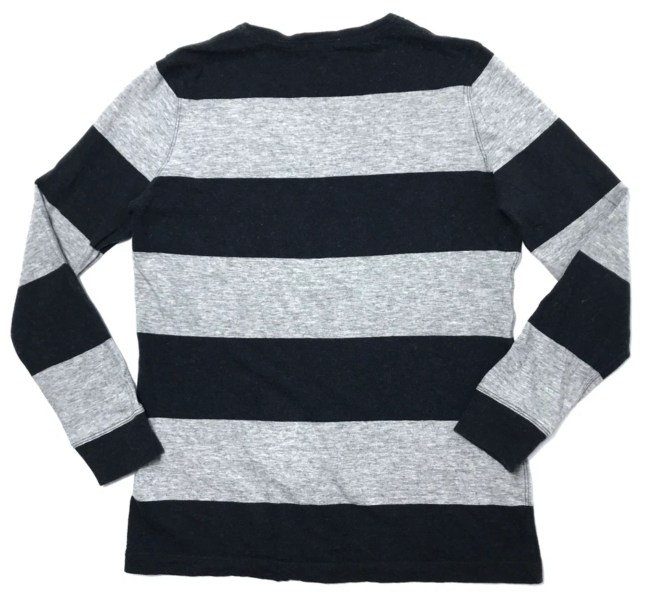 BURBERRY BRIT Mujer Gris/Negro Rayas Lana Manga Larga Camiseta | Talla S Foto 2 de 4