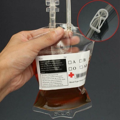 10Pcs 400ML Halloween Blood Energy Drink Bag Reusable Vampire Cosplay Props - Picture 22 of 22