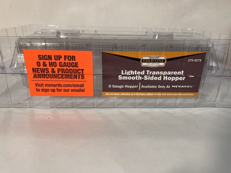O Scale Menards Transparent Covered Hopper
