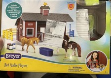 Breyer Stablemates Red Stable 12 Piece Play Set #59197