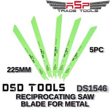DSD Tools 5pc 225mm Sabre Saw Blades for Metal Heavy Duty Recip Blades DS1546