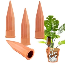 TKSCUSR Self Watering Spikes -4 Pack Terracotta Plant Watering Stakes Devices...