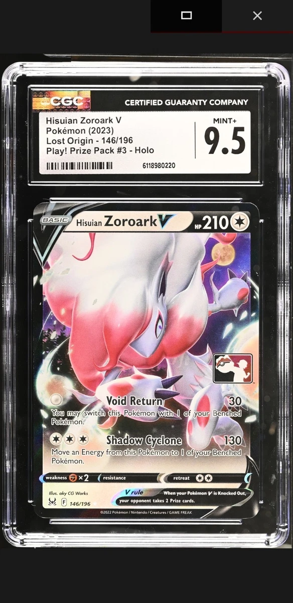 Hisuian Zoroark V 146/196 Prize Pack Series Cards for sale | eBay