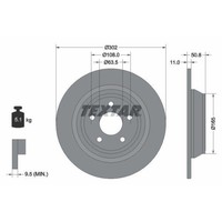 Textar 92268703 Bremsscheibe Hinterachse FüR Lincoln Ford (Changan)