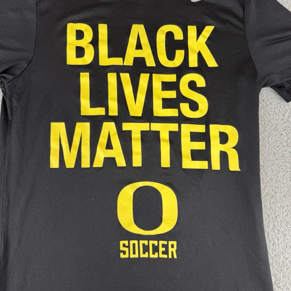 Oregon Ducks Soccer Team Issued Shirt Black Lives Matter Size Small Dri Fit - Image 2 of 4