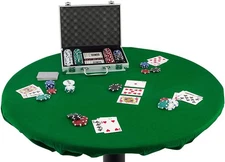 Feltectors Felt Tablecloth Poker Table Topper Round Tables Cover 4x8 ft - Green