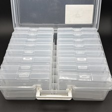 Storage Large Photo And Craft Keeper Clear Holds 4"x6" Photos 16 Clear Cases
