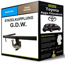 Abnehmbare Anhängerkupplung für TOYOTA Aygo Fliessheck 05-14 Typ B1 G.D.W. NEU