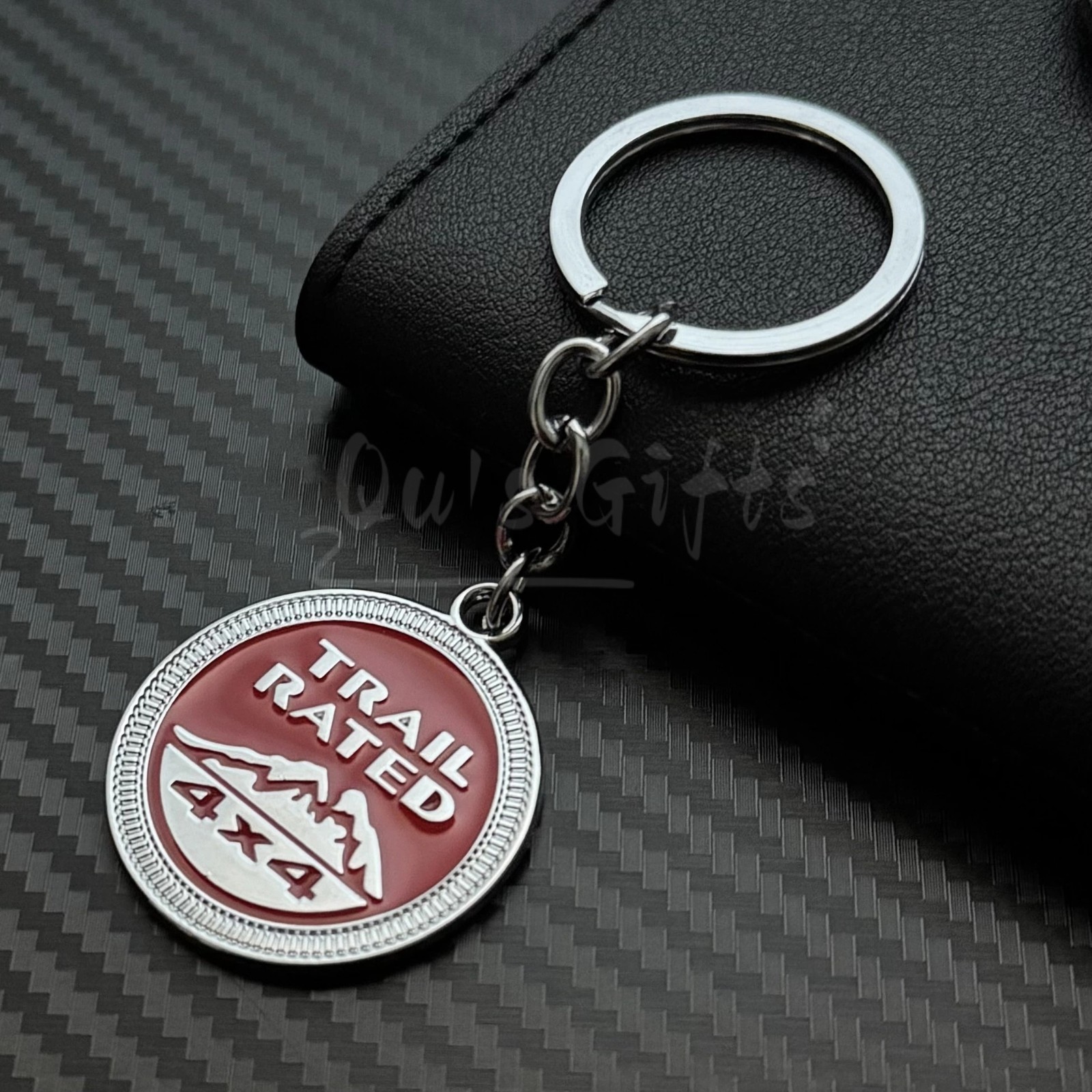 Jeep Double-Sided TRAIL RATED 4x4 Meta Keychain & Pick Your Color US Free Ship