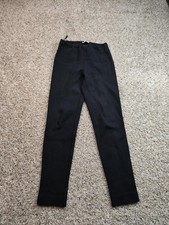 Prada Knit Dress Pants Womens 40 Black Slim Pull On Elastic Waist Stretch Italy