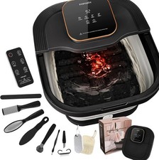 Collapsible Foot Spa Bath with Heat and Massage Roller, Bubble, Temperature Cont