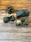 Dinky Toys Military Job Lot Vintage X4 US Jeep 105mm Gun Cannon Striker