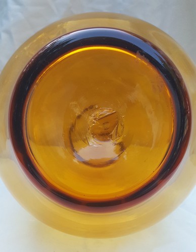 MID CENTURY MODERN BLENKO DESIGNED JOEL MYERS #6935 WHEAT DECANTER W/ STOPPER - Picture 4 of 6