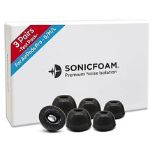 Memory Foam Earbud Tips for Airpods Pro, S/M/L, Black