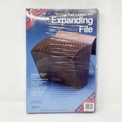 Smead A-Z Open Top Expanding Files 21 Pockets Letter Legal size 70319 New Sealed