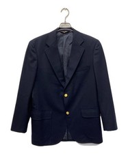 BROOKS BROTHERS 3B Gold Button Wool Tailored Jacket navy