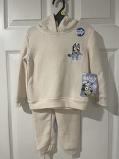 New Bluey Hoodie Pants Jogger Set 3T Kids Boy Outfit Cartoon Graphic Both Sides