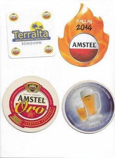 4 POSAVASOS DE CERVEZA AMSTEL DIFERENTES