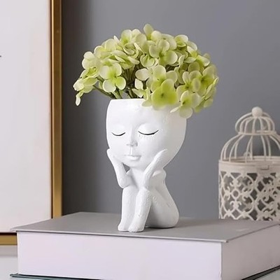Funny Cute Face Planters Pots Unique Flower Pots Vase Succulent Head  Planter | eBay