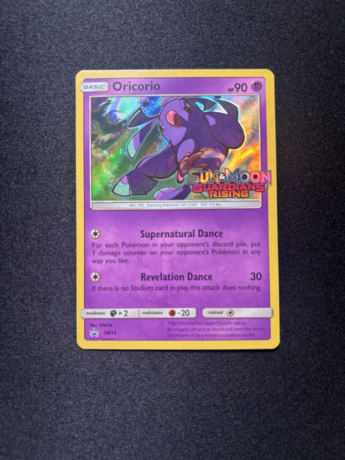 *NM* Oricorio SM19 Guardians Rising Prerelease Holo Stamped Promo Pokemon Card