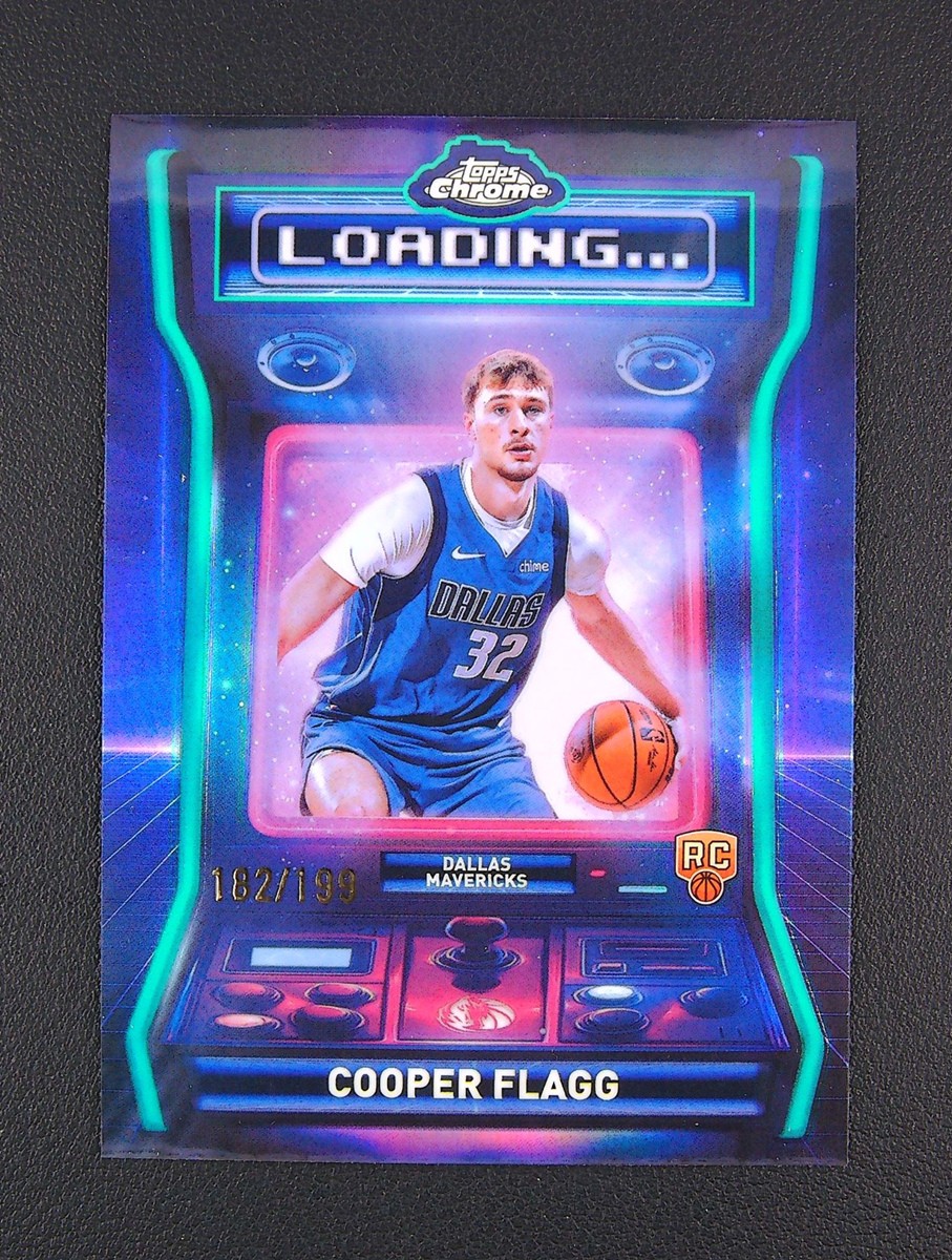 2025-26 Topps Chrome Cooper Flagg #LD-11 Aqua Loading Rookie RC Mavericks /199