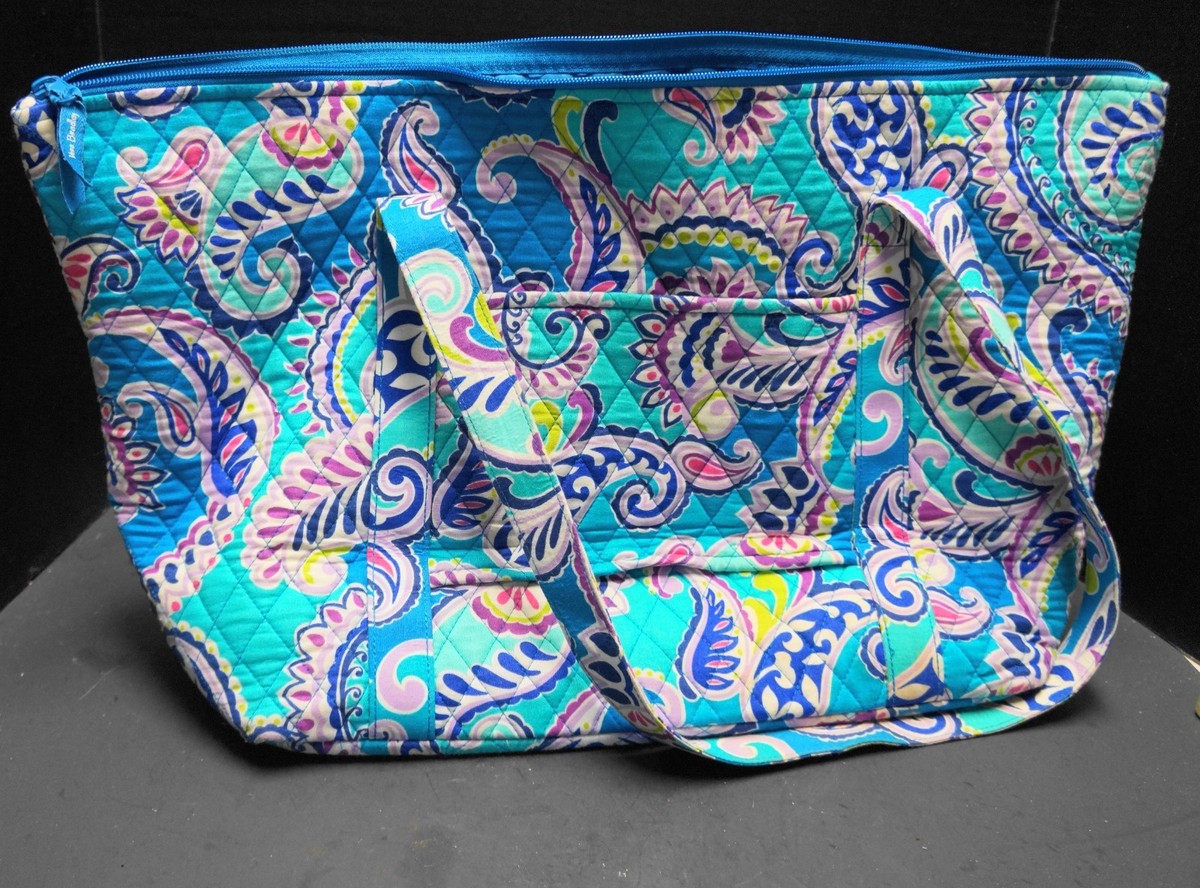 Vera Bradley Waikiki Paisley Turquoise Miller Travel Tote