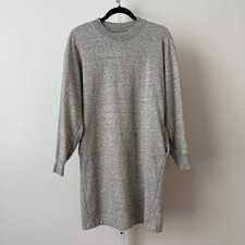 Uniqlo S Gray Sweatshirt Dress Pockets Comfort Preppy Classic Minimalist