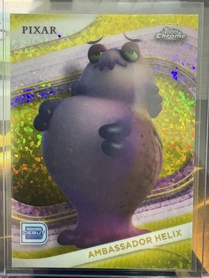 2025 Topps Chrome Disney   Ambassador Helix (Card #139)   Gold Refractor  Mint