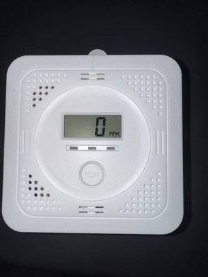 NEW Battery Powered Carbon Monoxide Alarm Detector Digital Display Compact White
