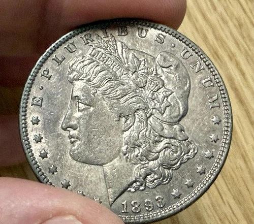U.S. Coin 1893 Morgan Silver Dollar Key Date, SOLID AU, NO RESERVE!