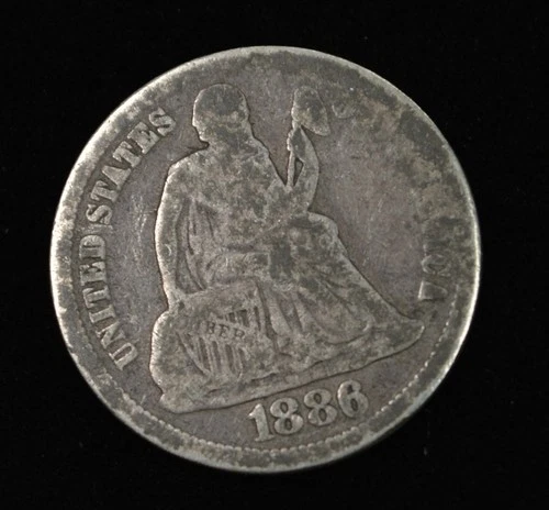 1886-P Seated Liberty Dime — photo from the most recent tracked eBay sale