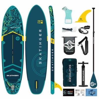 Skatinger 11 6  Inflatable Stand Up Paddle Board SUP 430lb Capacity Surf W Board