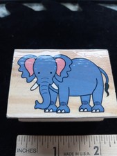 RUBBER STAMP ELEPHANT TIGER RHINO SNAKE ZEBRA GIRAFFE OSTRICH IGUANA LIGHT USE