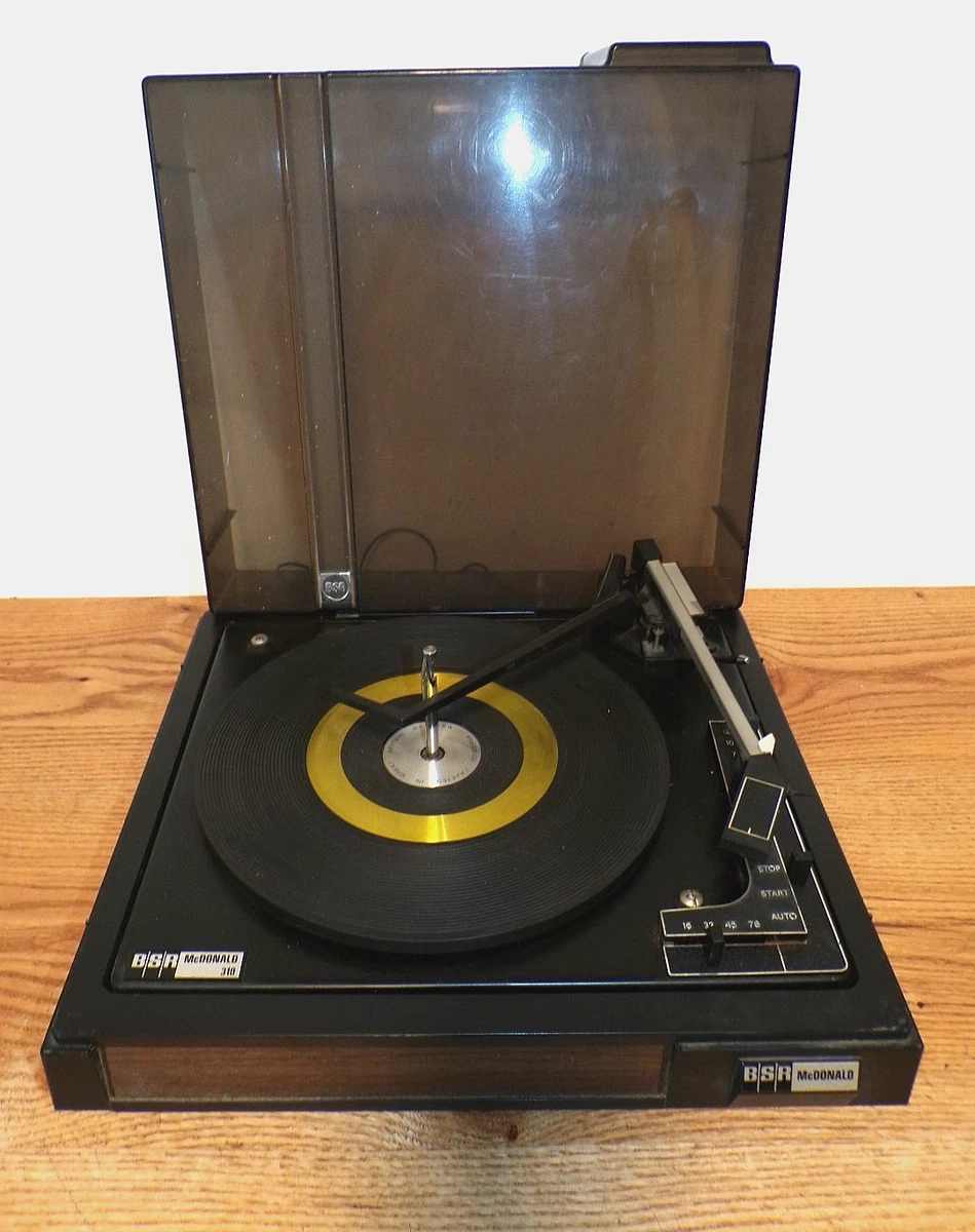 Platine Vinyle Vintage BSR McDonald TD8S62/3 – 8 Pistes, 220V, Très Bon état