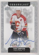 2018-19 Upper Deck Chronology Franchise History Todd Simpson #FH-CA-TS Auto 2d8