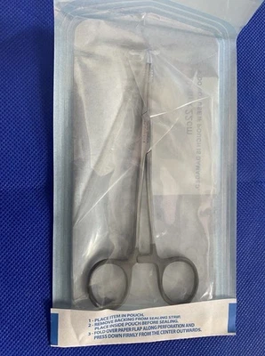 Unisurge Mosquito Curved Haemostat Forceps 5" Sterile EO CE Marked F893029 - Image 1 of 4