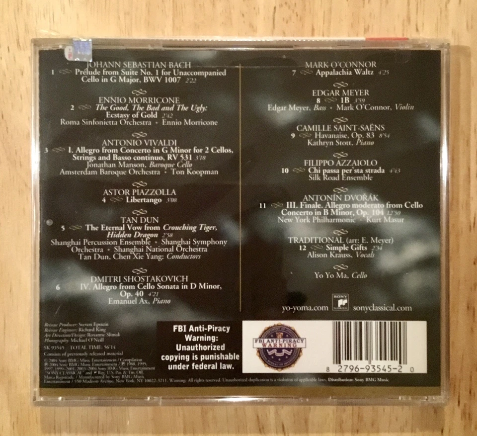 Sounds of Yo-Yo Ma (CD, 2004) Sony Classical NEW Sealed - Image 2 of 4