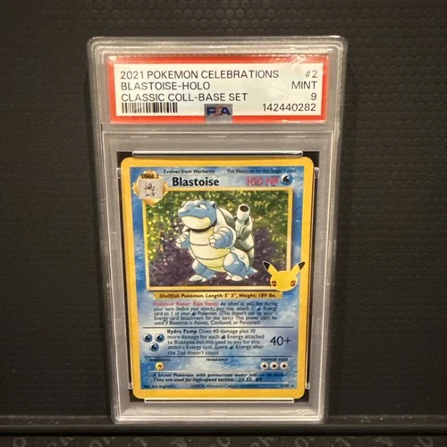 Pokemon Blastoise 2/102 Celebration Classic Collection PSA 9