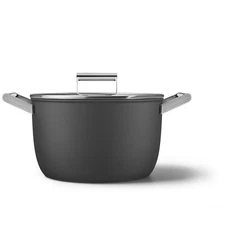 Smeg 8-Quart 10" Non-Stick Casserole Dish with Lid - Black