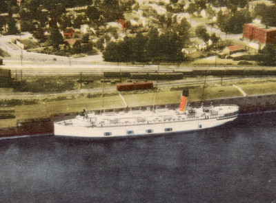 Vintage - C.P.R Rocks Steamer Keewatin Fort William Ontario CA -  Postcard - P15