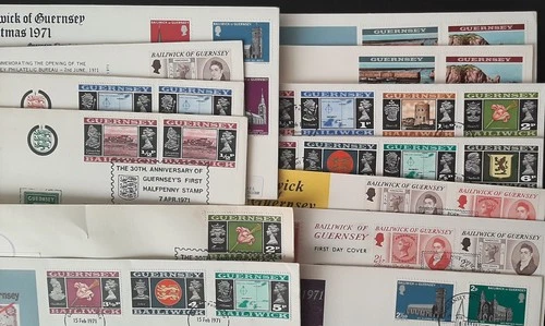 z(GGY-232) GUERNSEY 1971 FDC set of (13) First Day Covers  (ALL pictured)