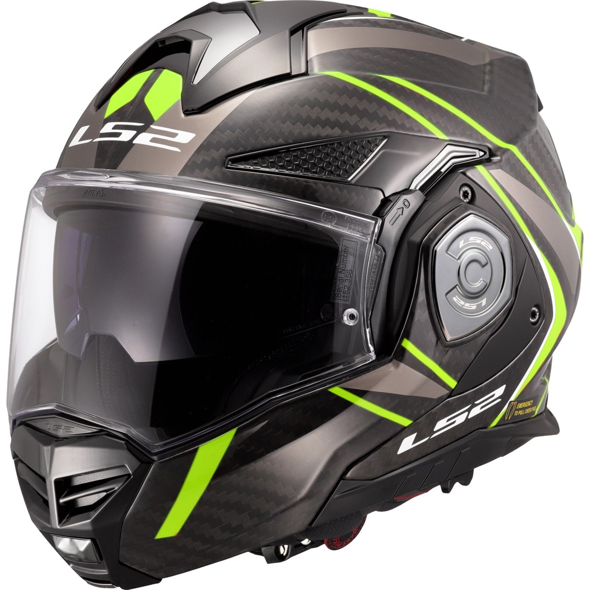 ls2 black and green helmet Motorcycle Helmet XXL