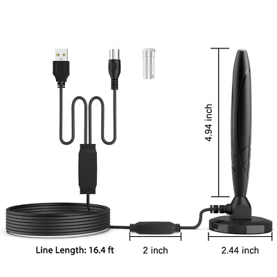 HDTV Amplified Digital TV Antenna Long Range Indoor 4K